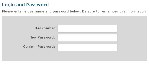 Login and Password